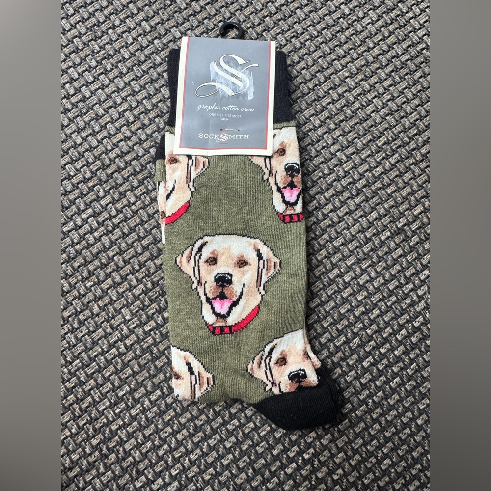 Men’s Labrador Patterned Socks by Socksmith NWT